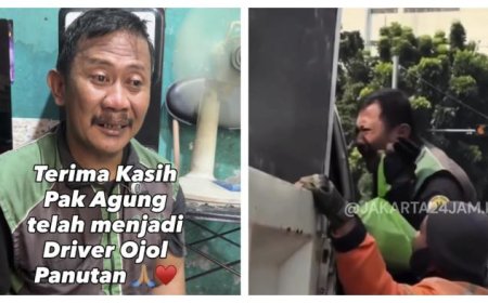 Viral motornya diangkut Dishub, tangis driver ojol dapat hadiah dari Hotman Paris: Alhamdulillah